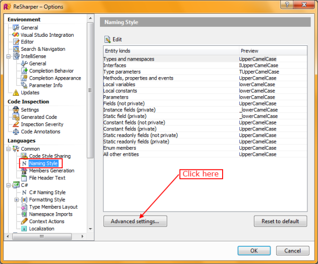 Atombrenner: How to change the ReSharper naming style for test methods